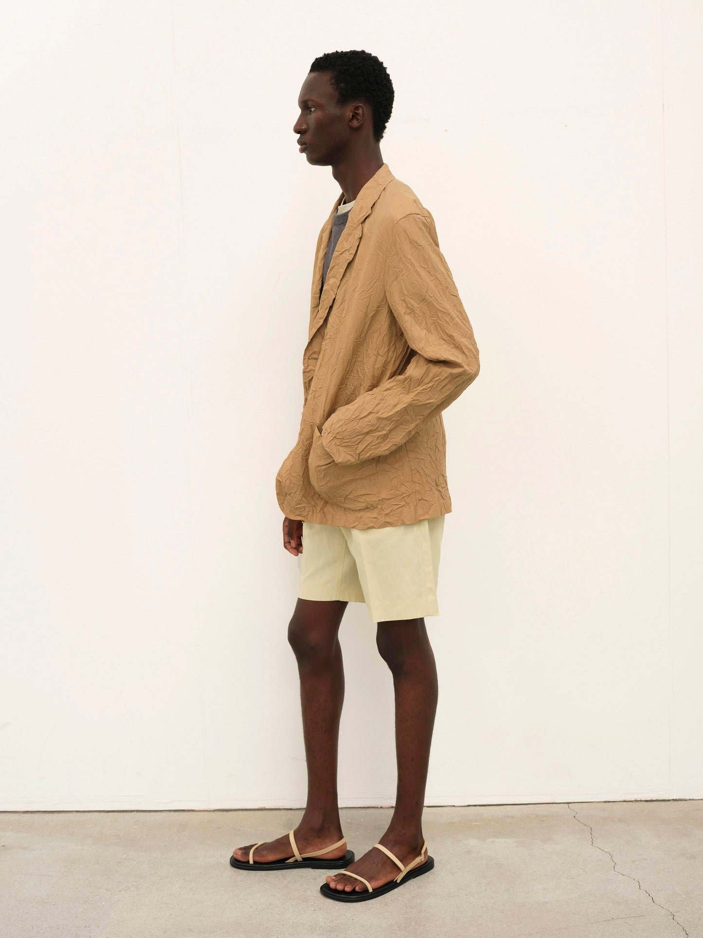 AURALEE WRINKLED WASHED FINX TWILL JACKET