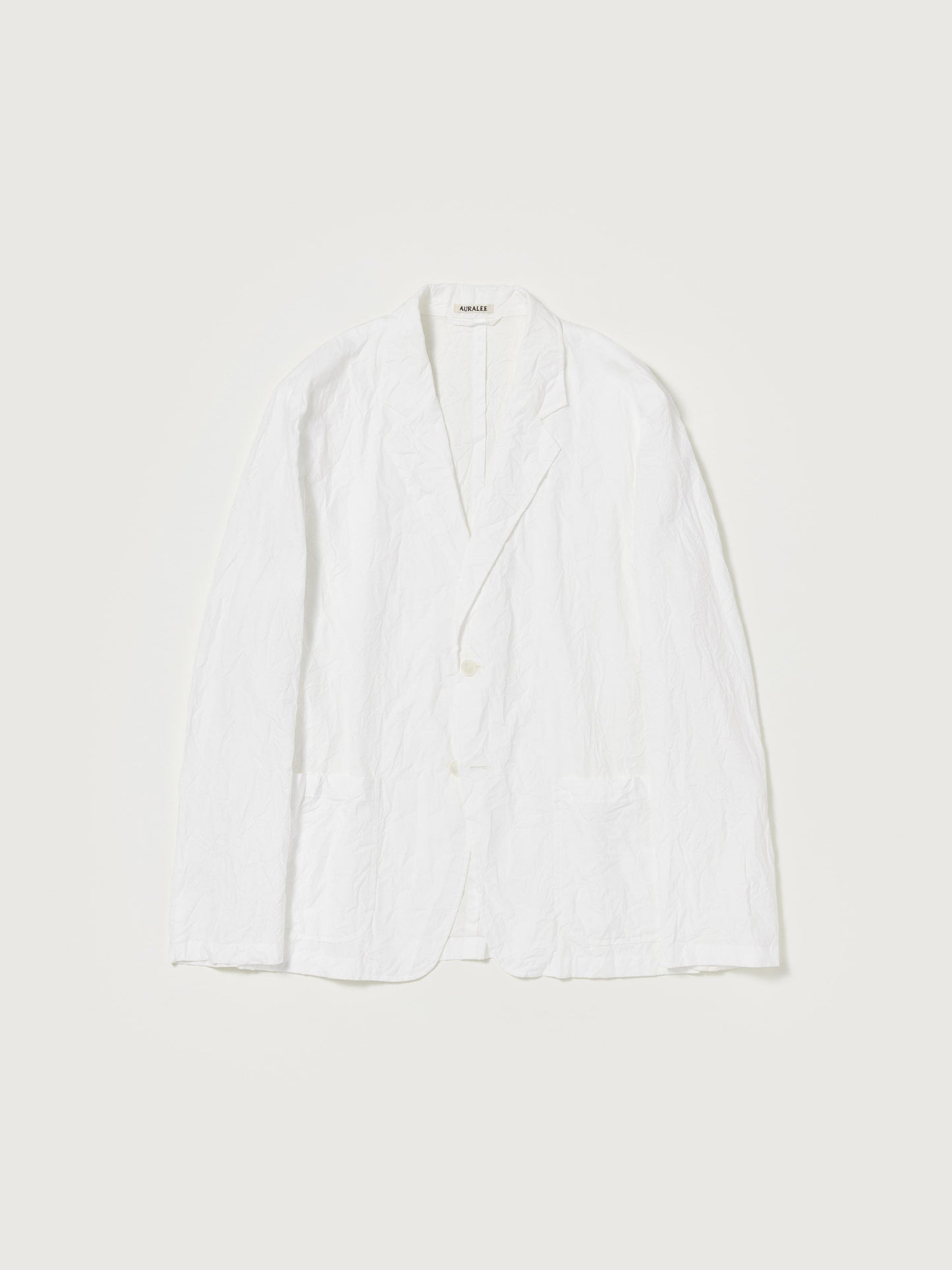 AURALEE WRINKLED WASHED FINX TWILL JACKET