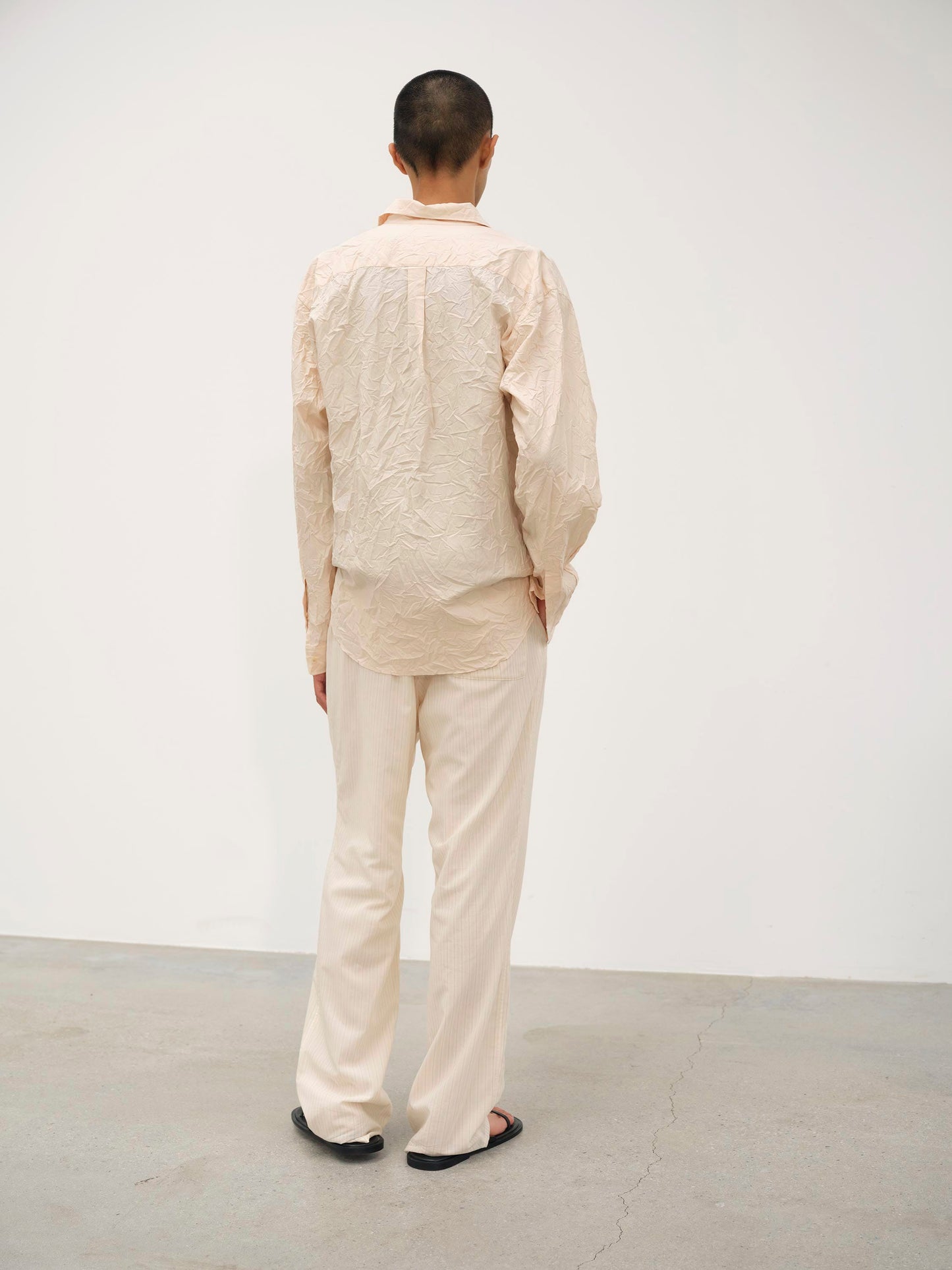 AURALEE WRINKLED WASHED FINX TWILL SHIRT