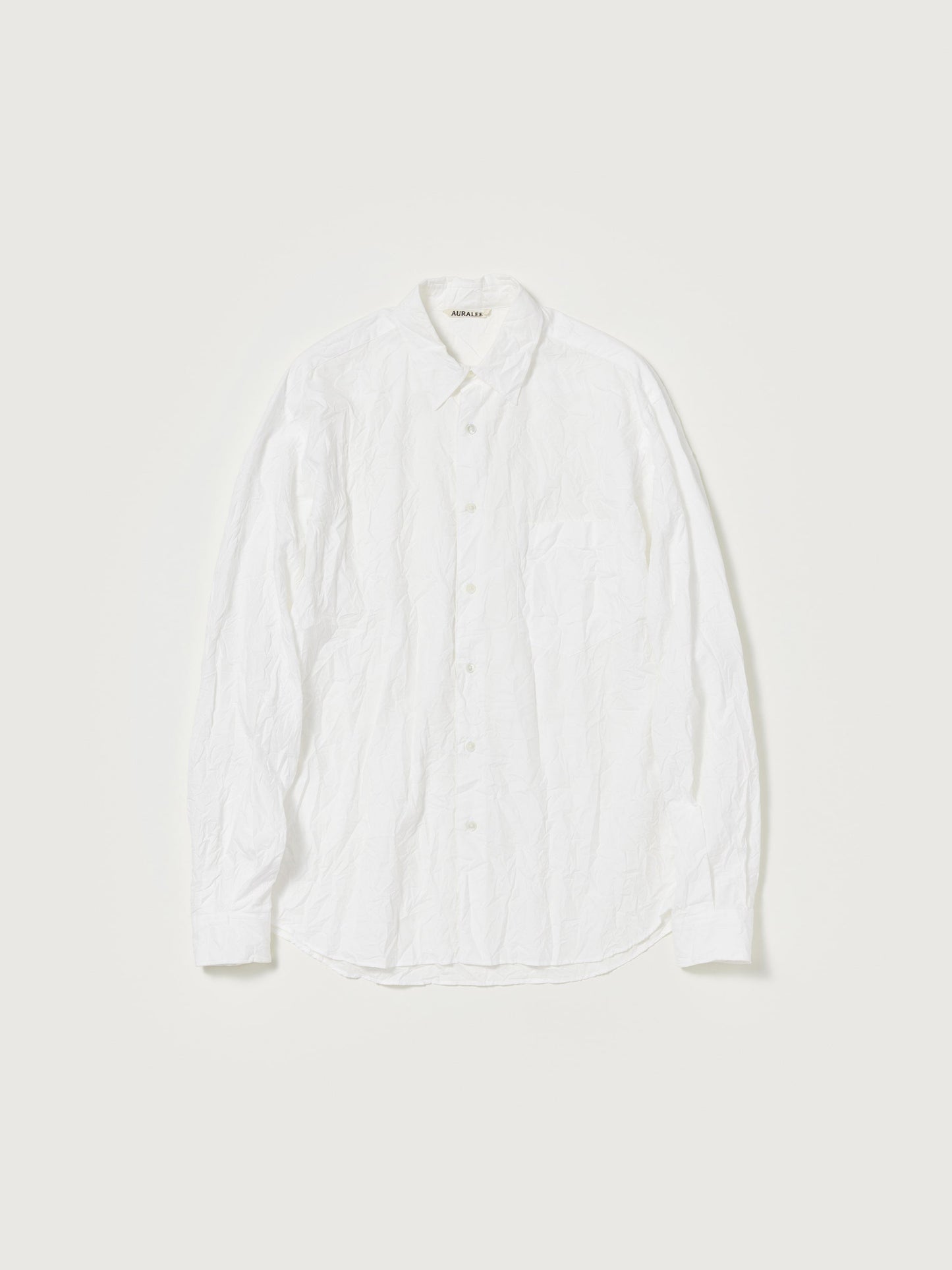 AURALEE WRINKLED WASHED FINX TWILL SHIRT