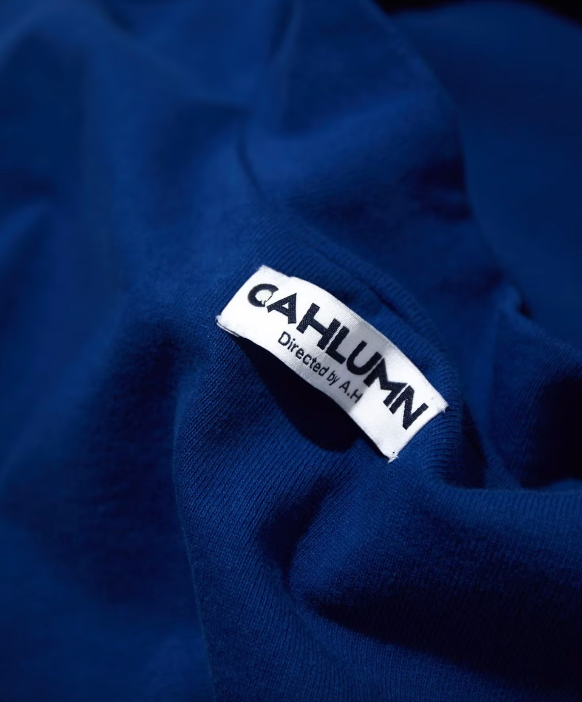 CAHLUMN Heavy weight Jersey Mock Neck L/S Print Tee