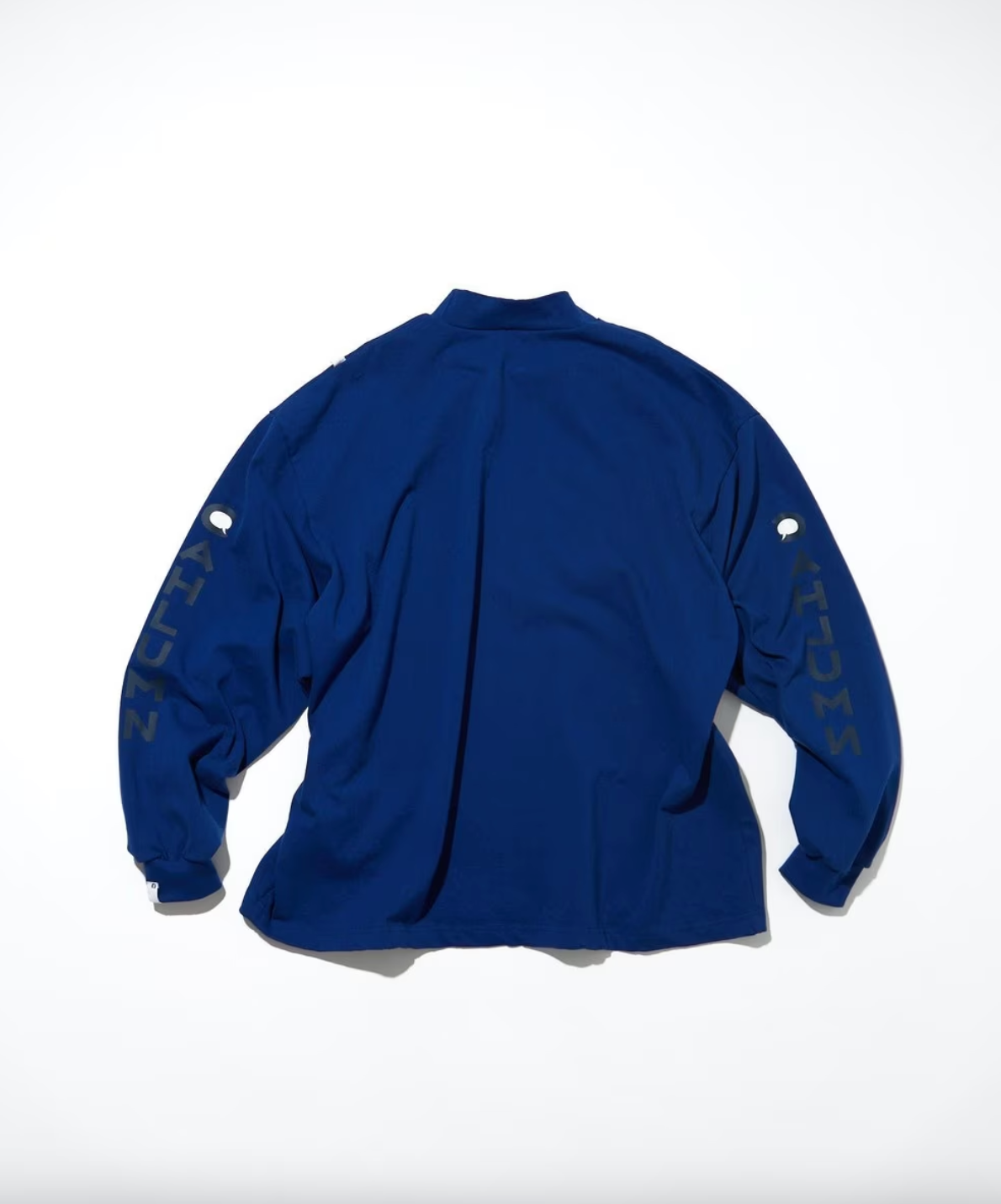 CAHLUMN Heavy weight Jersey Mock Neck L/S Print Tee