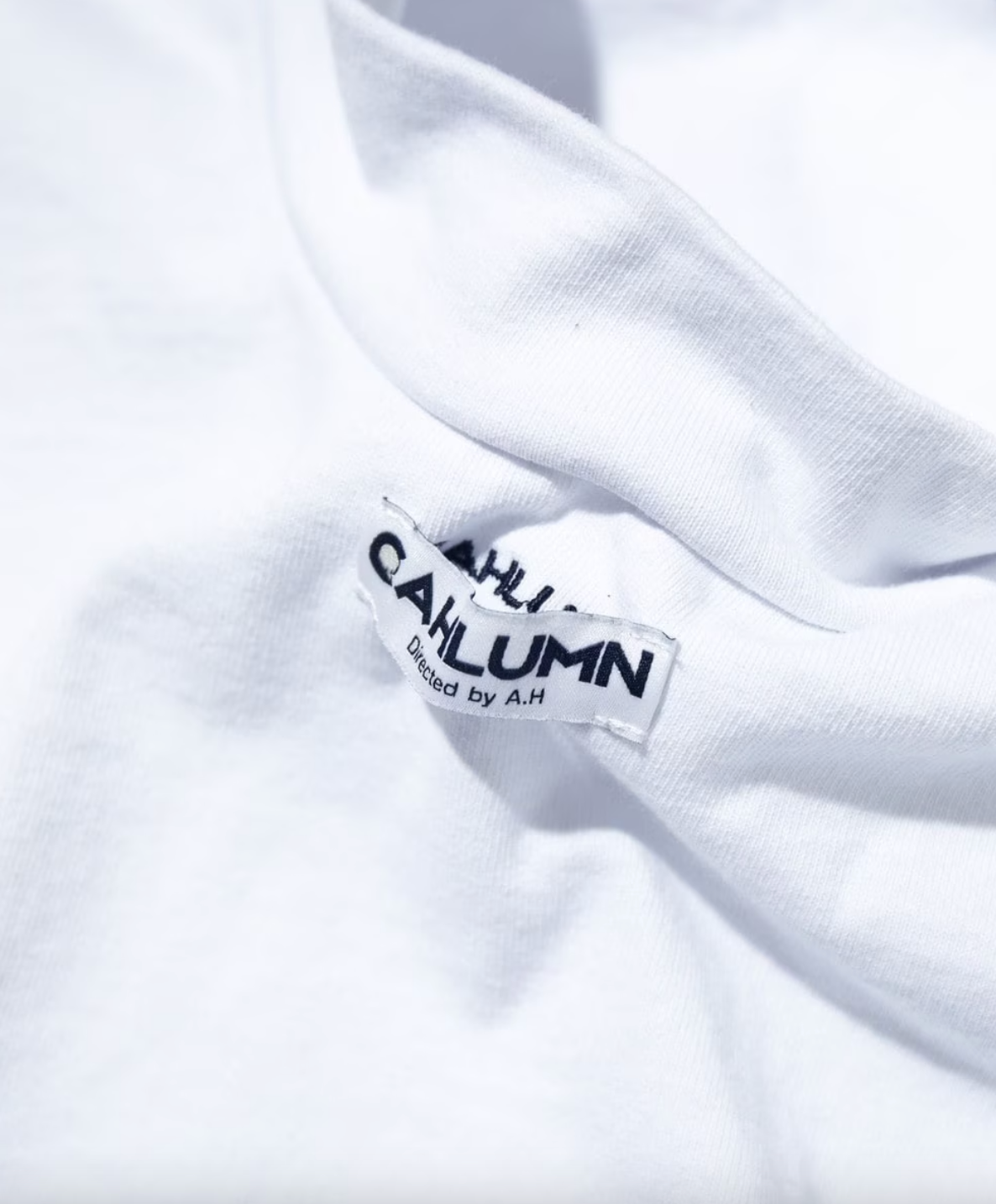 CAHLUMN Heavy weight Jersey Mock Neck L/S Print Tee