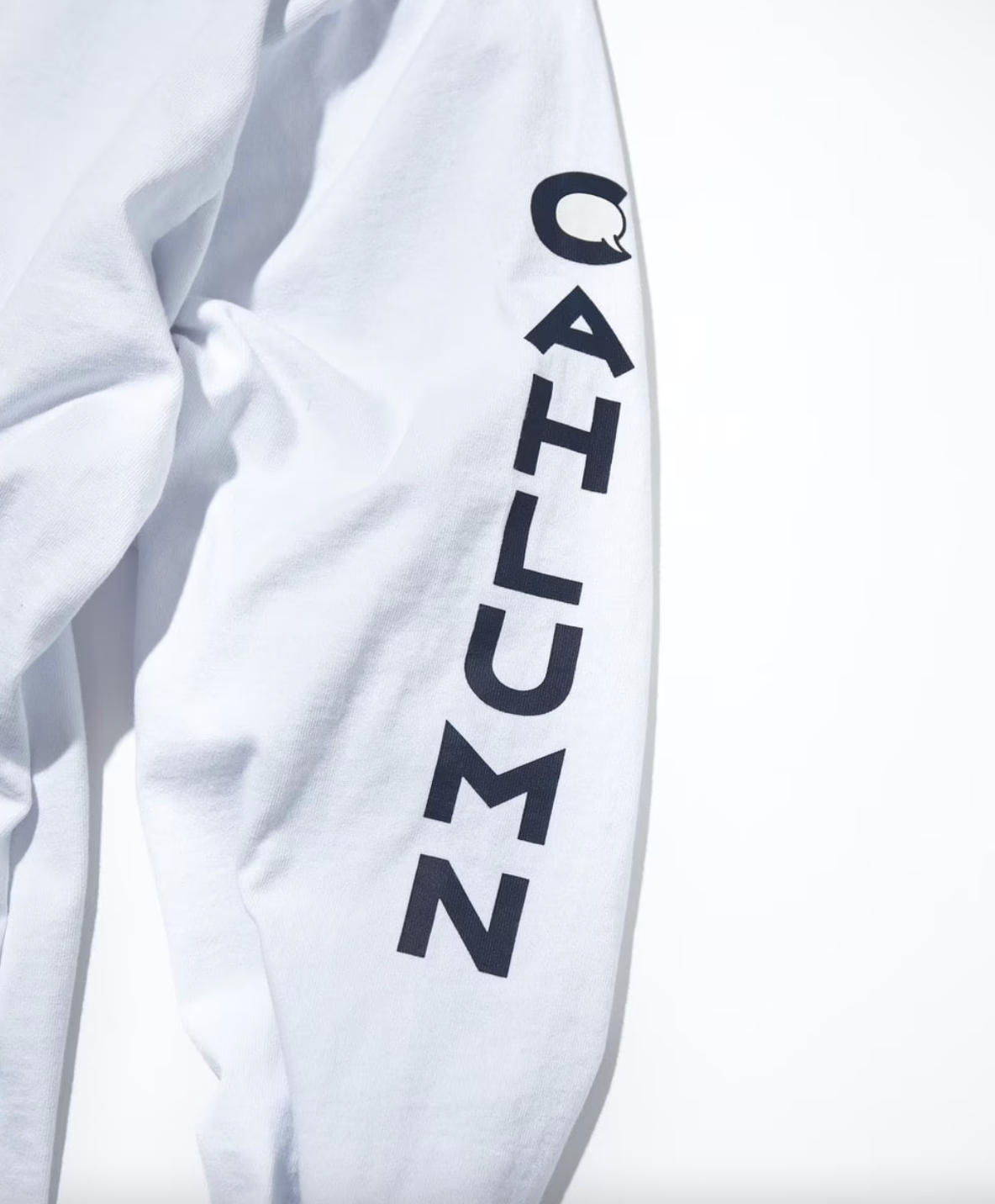 CAHLUMN Heavy weight Jersey Mock Neck L/S Print Tee