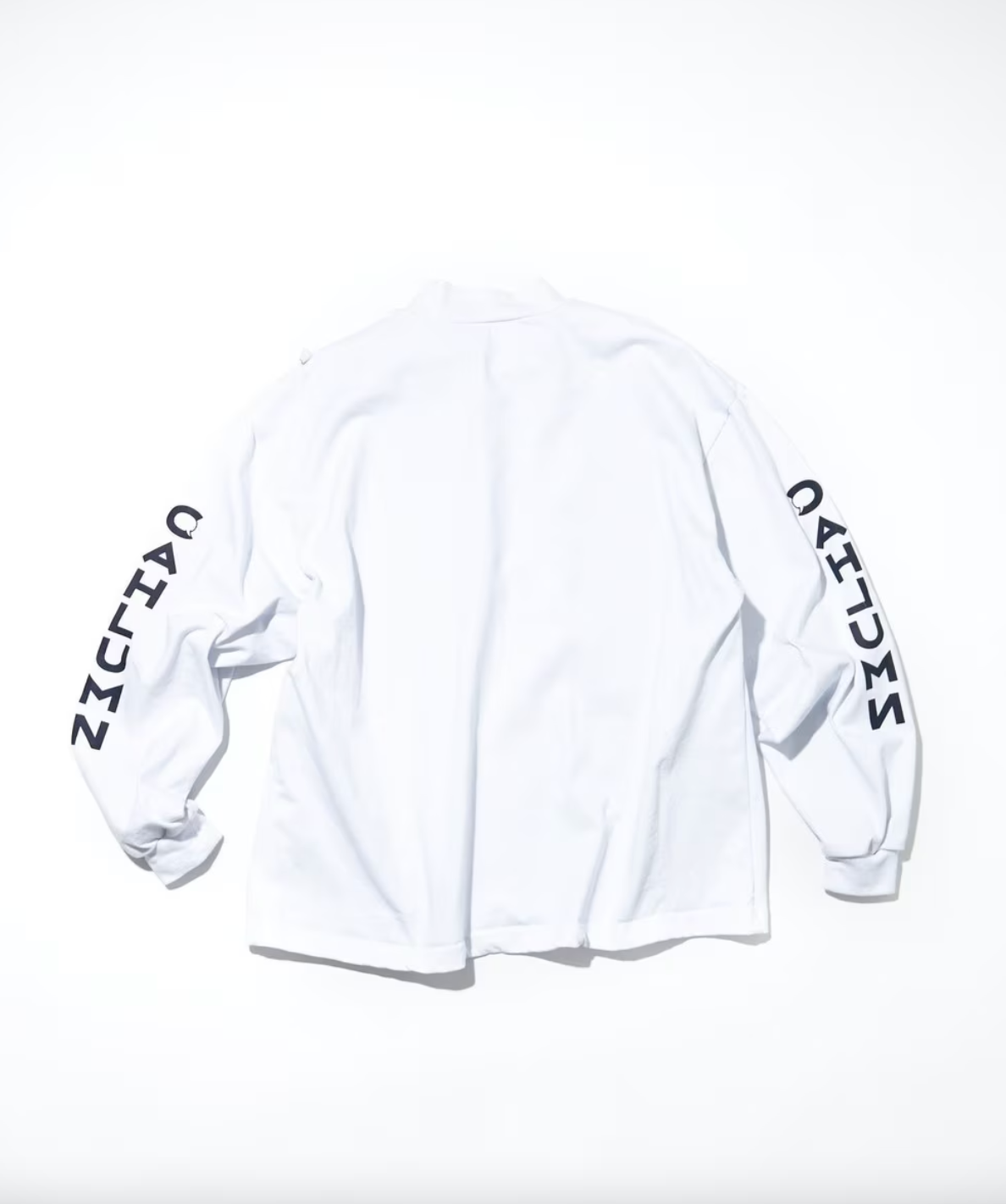 CAHLUMN Heavy weight Jersey Mock Neck L/S Print Tee