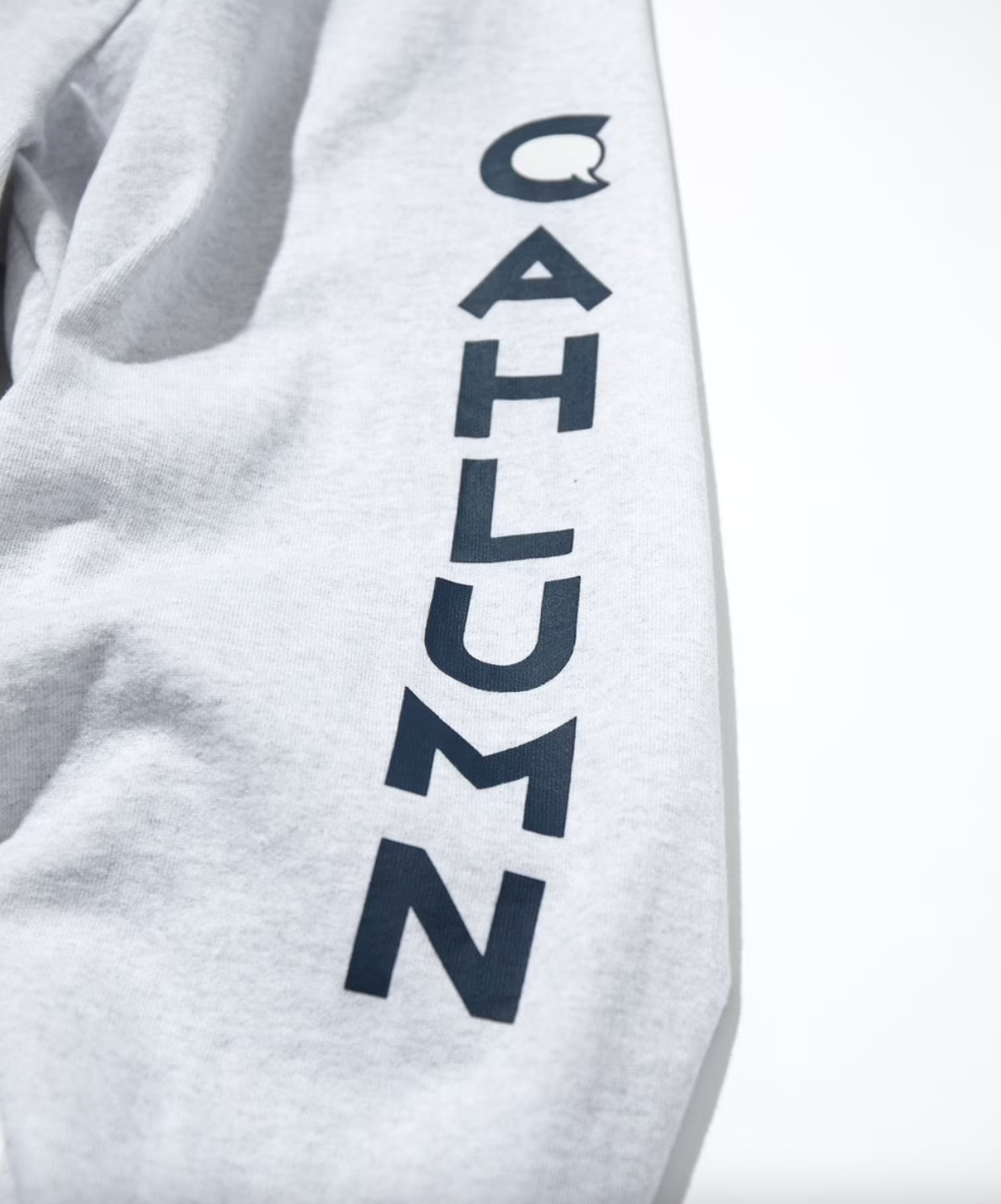 CAHLUMN Heavy weight Jersey Mock Neck L/S Print Tee