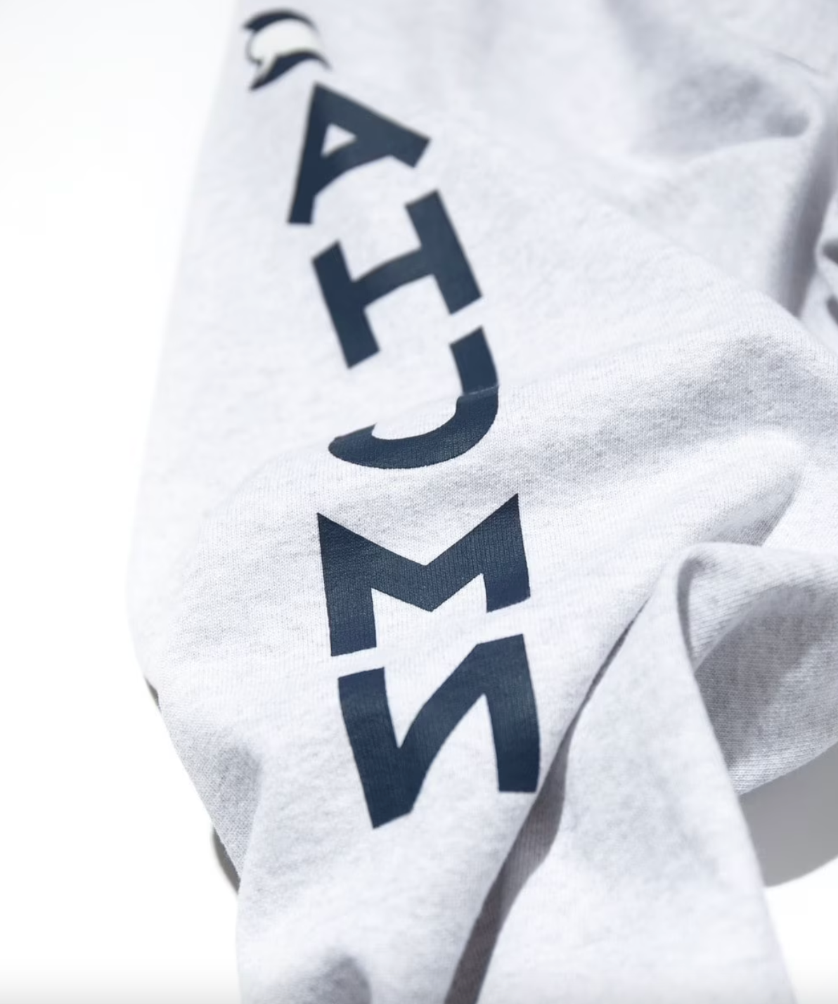 CAHLUMN Heavy weight Jersey Mock Neck L/S Print Tee