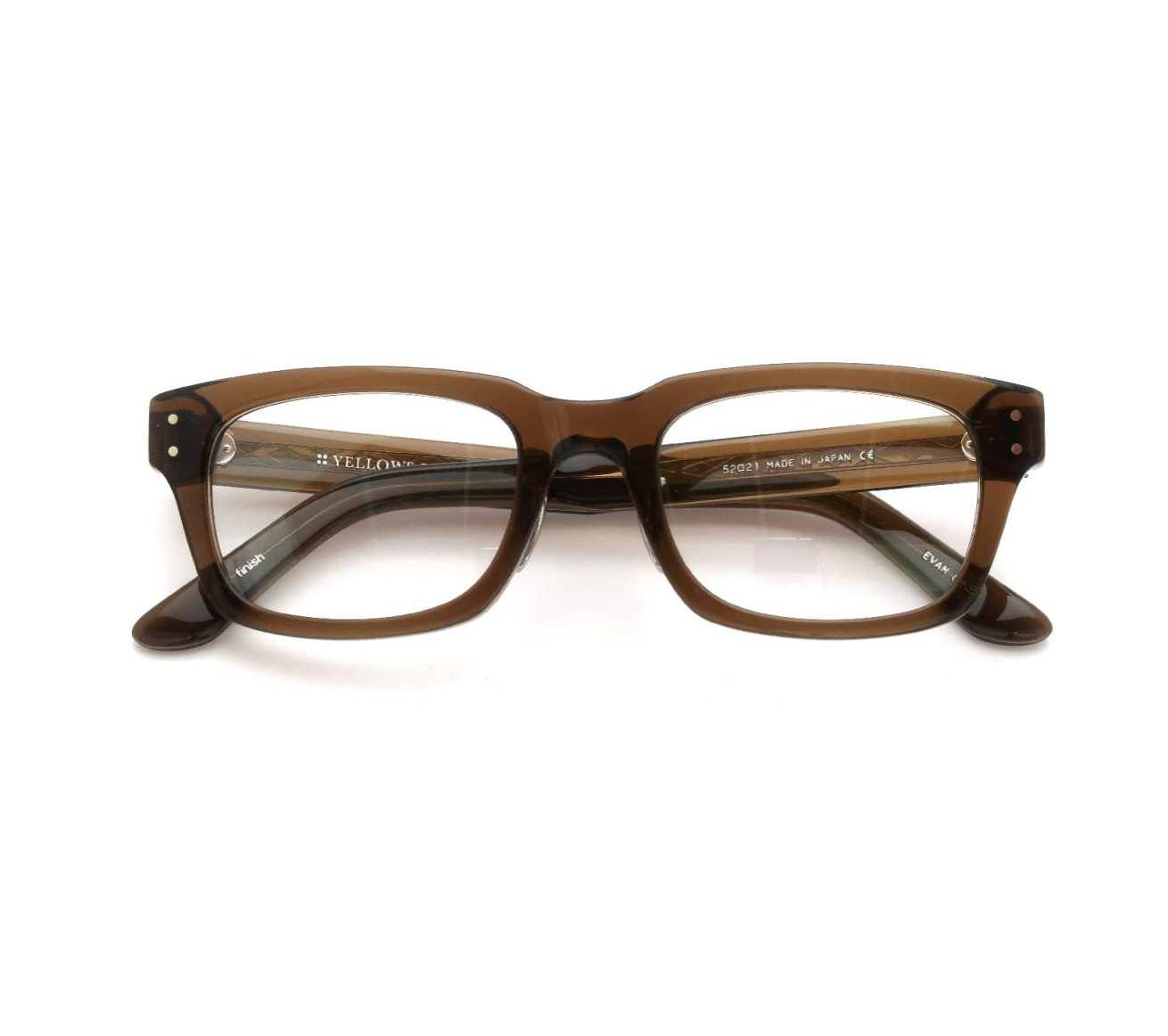 YELLOWS PLUS EVAN EYEGLASS FRAME Crystal Brown