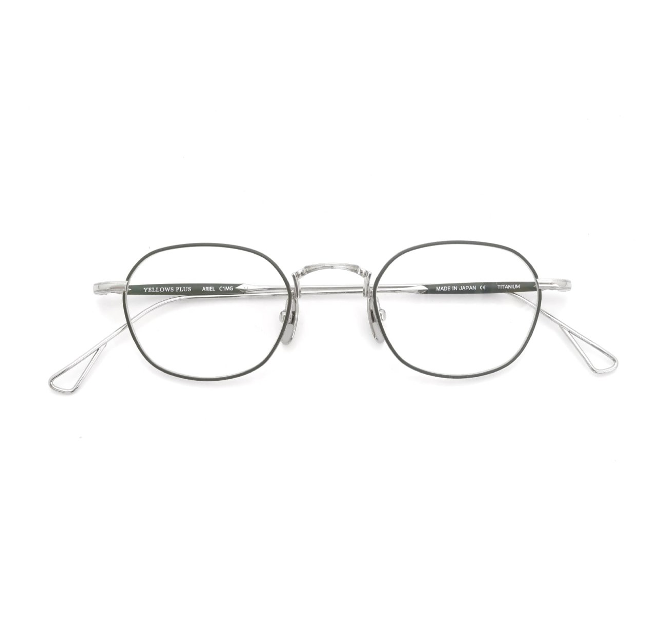 YELLOWS PLUS ARIEL EYEGLASS FRAME Silver/Moss Green