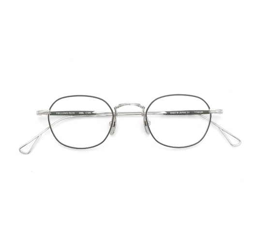 YELLOWS PLUS ARIEL EYEGLASS FRAME Silver/Moss Green