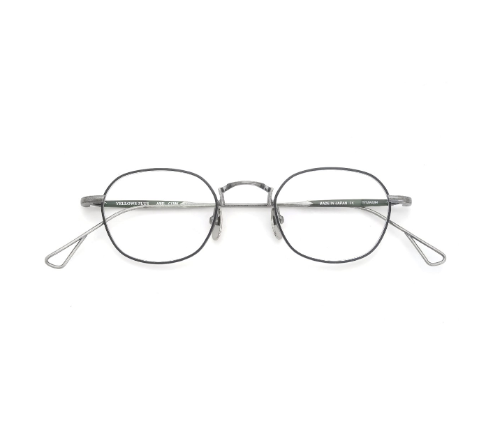 YELLOWS PLUS ARIEL EYEGLASS FRAME Real Damage Silver/Black