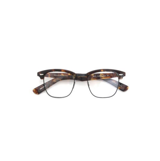 YELLOWS PLUS EYEGLASS FRAME KENT Asian Havana/Black