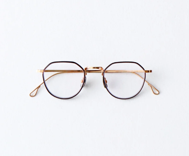 YELLOWS PLUS DARCY EYEGLASS FRAME Rose Gold Brown