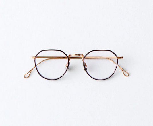 YELLOWS PLUS DARCY EYEGLASS FRAME Rose Gold Brown