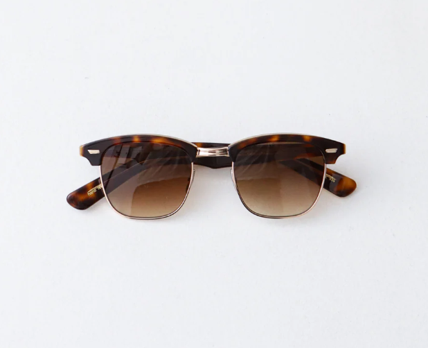 YELLOWS PLUS RAYMOND SUNGLASS Layered Turtle Deep Gold