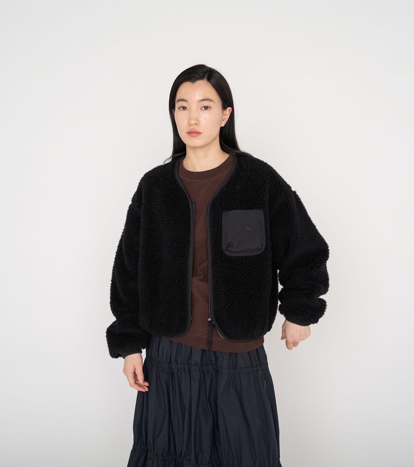 THE NORTH FACE PURPLE LABEL Wool Boa WINDSTOPPER Field Cardigan