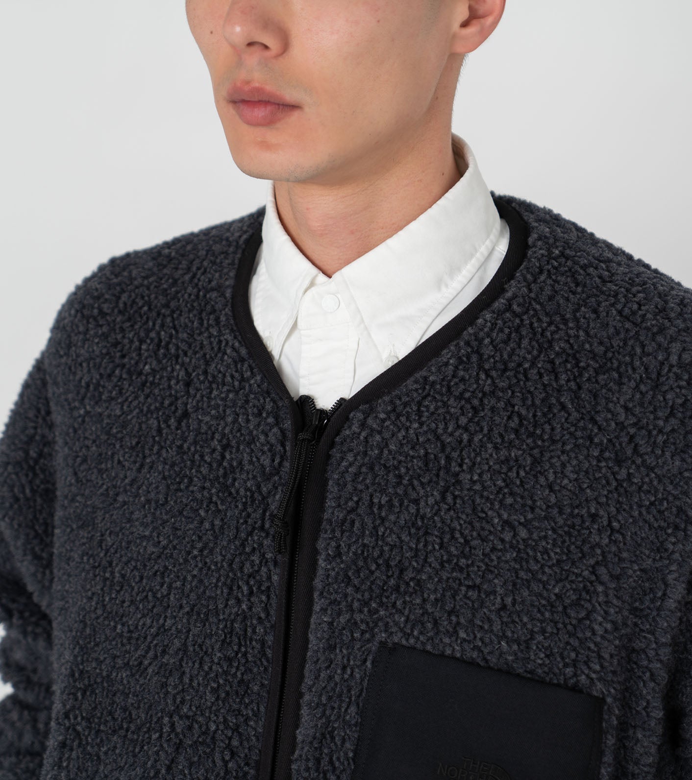 THE NORTH FACE PURPLE LABEL Wool Boa WINDSTOPPER Field Cardigan