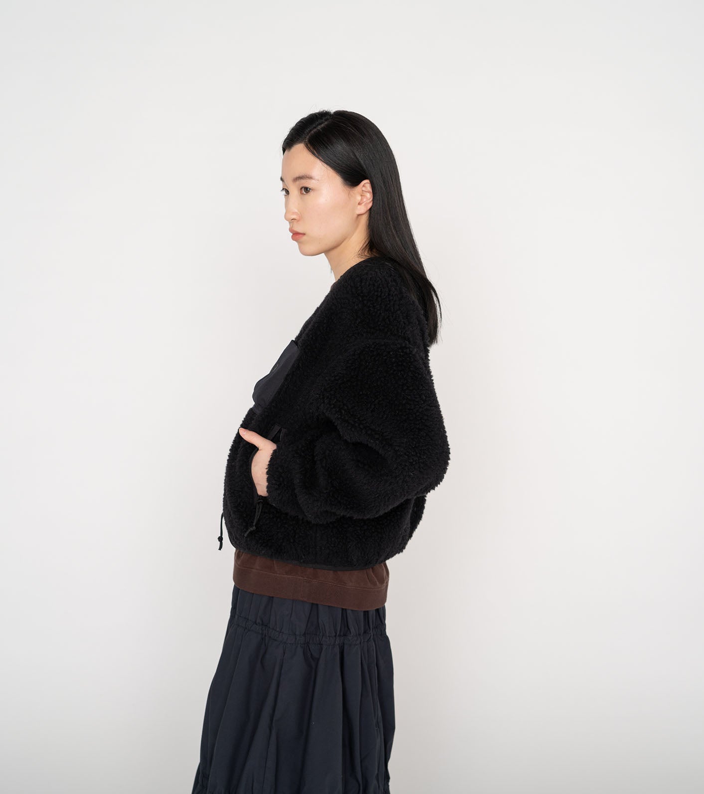 THE NORTH FACE PURPLE LABEL Wool Boa WINDSTOPPER Field Cardigan