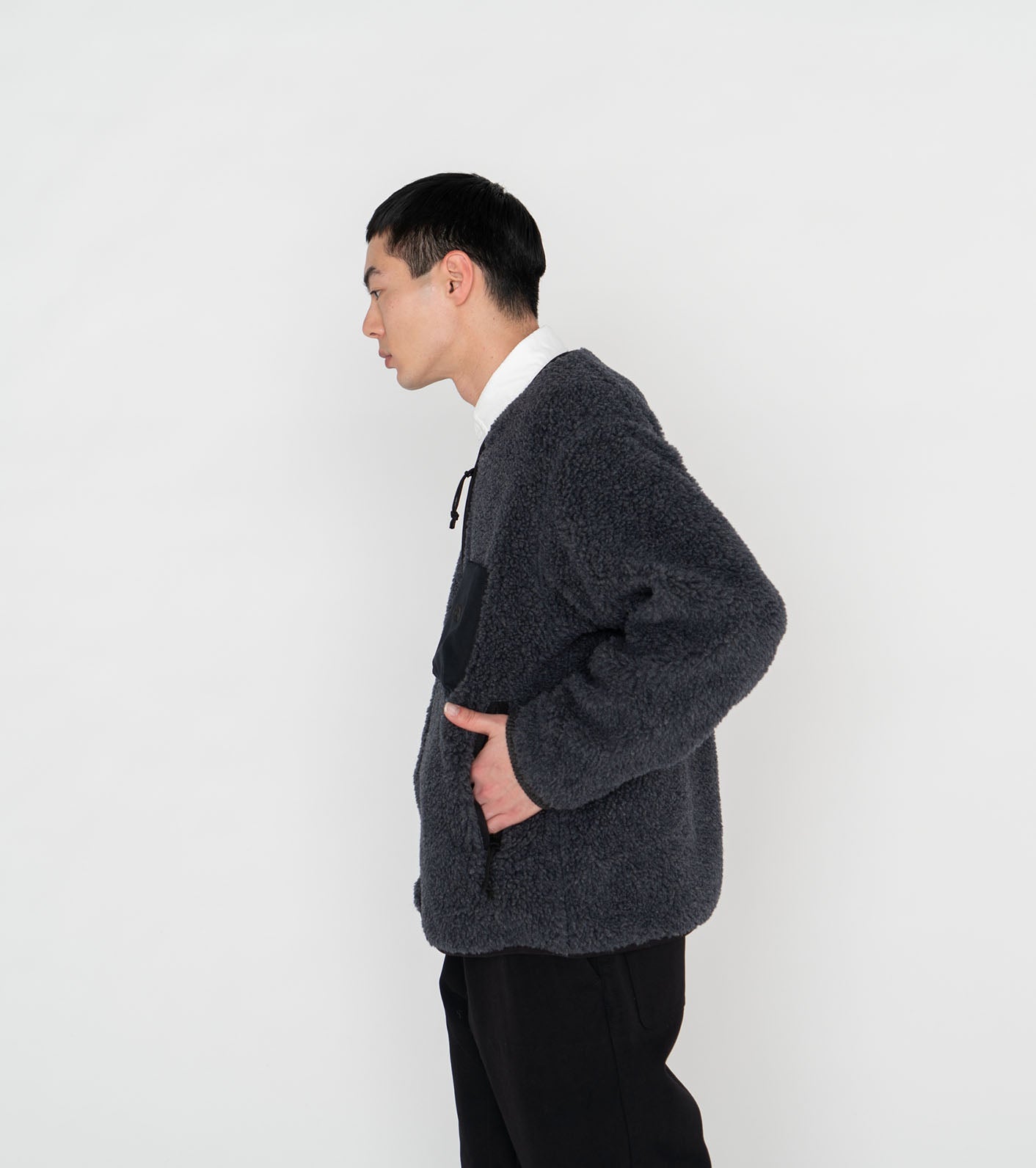 THE NORTH FACE PURPLE LABEL Wool Boa WINDSTOPPER Field Cardigan