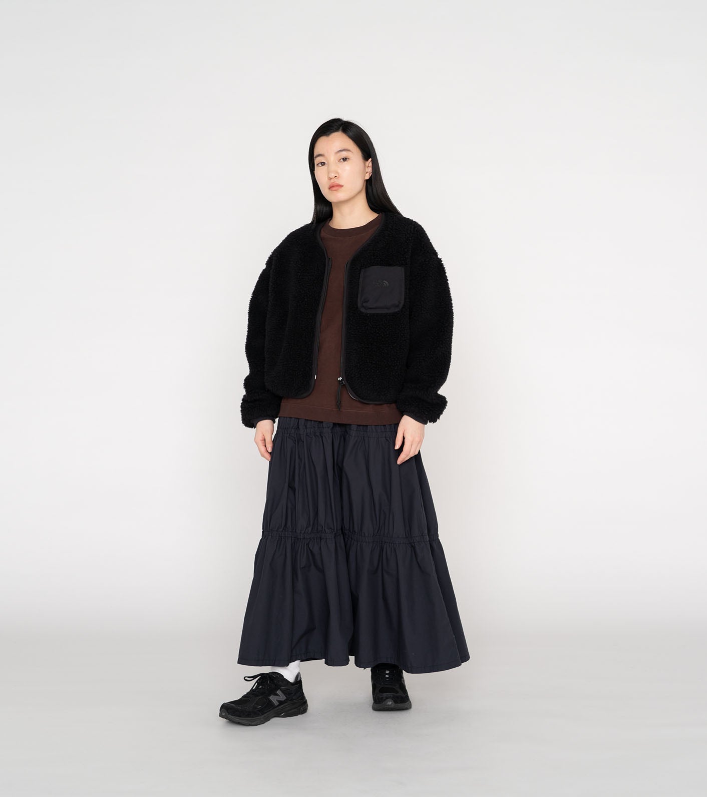 THE NORTH FACE PURPLE LABEL Wool Boa WINDSTOPPER Field Cardigan