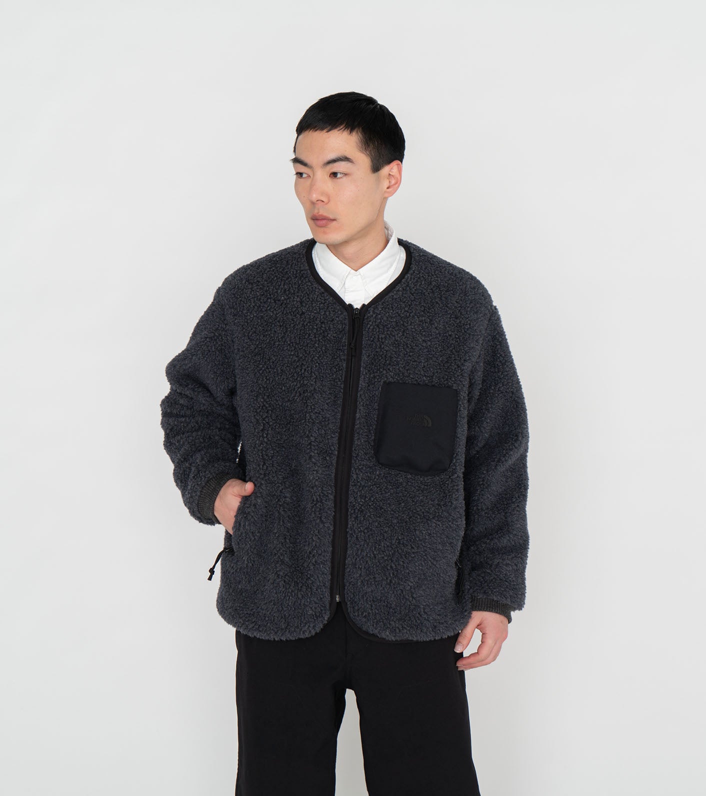THE NORTH FACE PURPLE LABEL Wool Boa WINDSTOPPER Field Cardigan