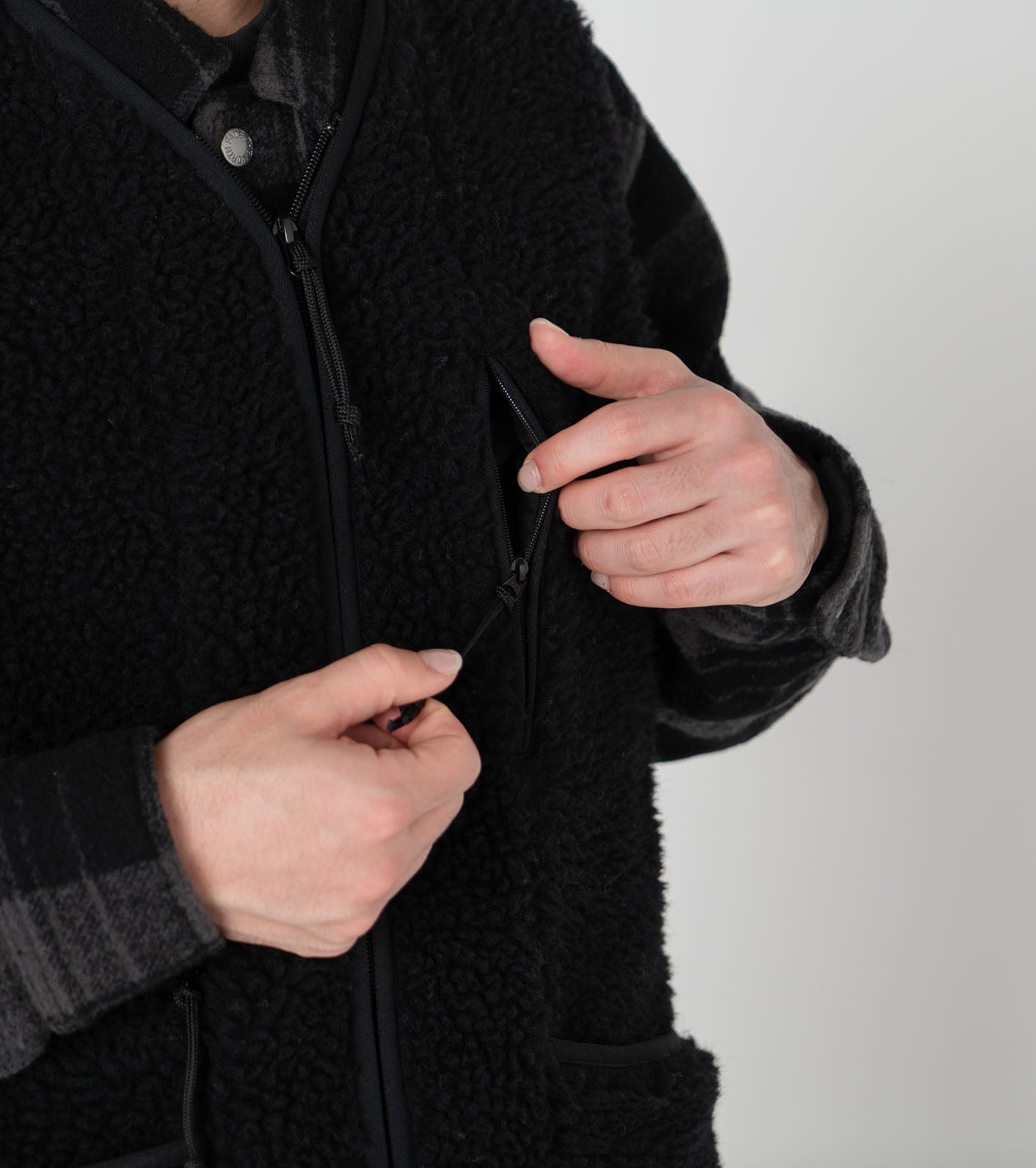 THE NORTH FACE PURPLE LABEL Wool Boa WINDSTOPPER Field Vest