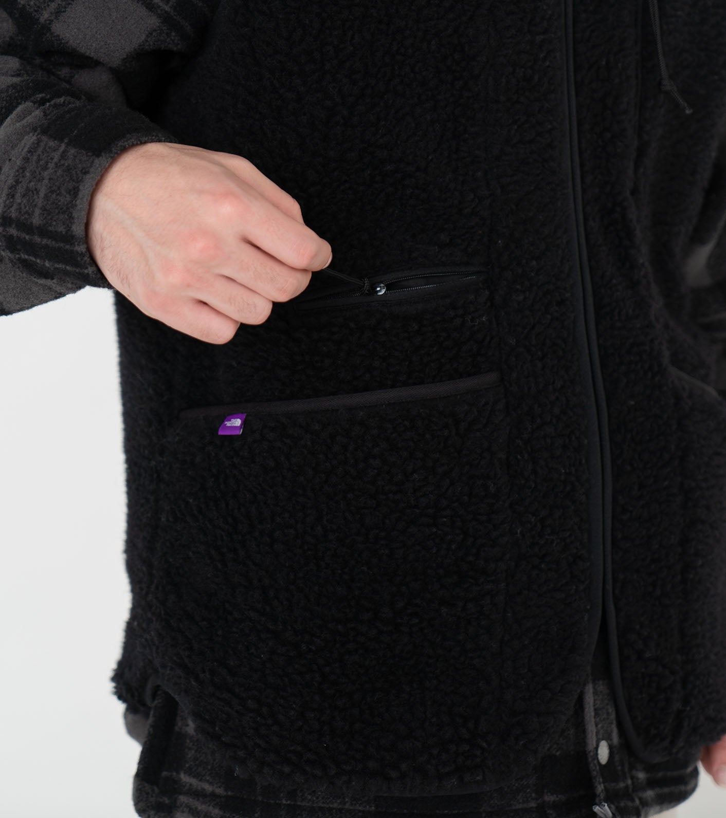 THE NORTH FACE PURPLE LABEL Wool Boa WINDSTOPPER Field Vest