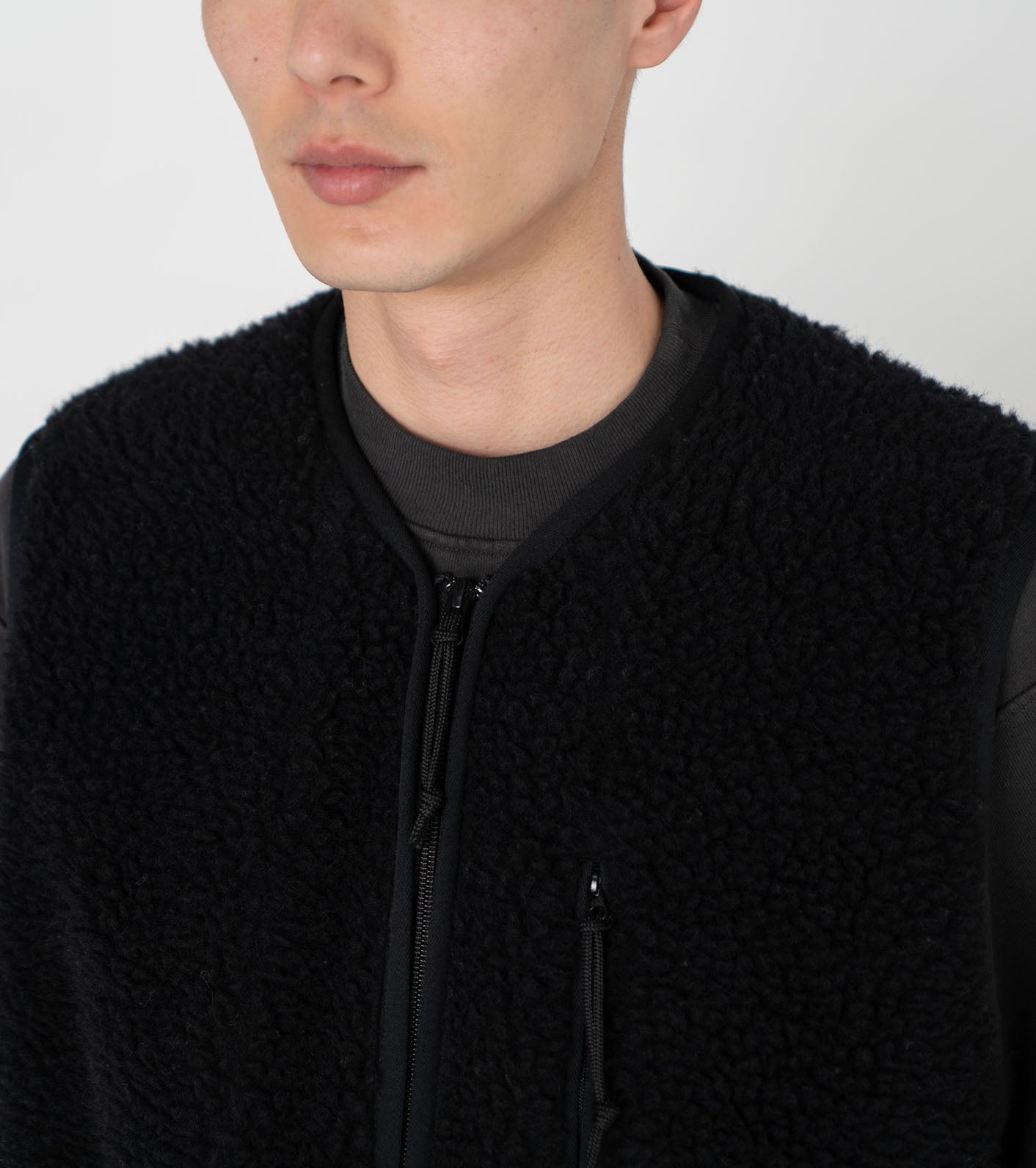 THE NORTH FACE PURPLE LABEL Wool Boa WINDSTOPPER Field Vest