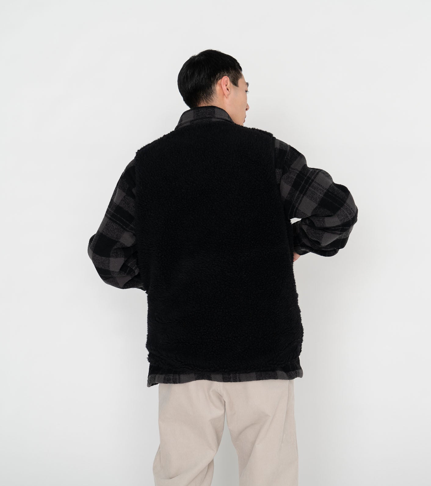 THE NORTH FACE PURPLE LABEL Wool Boa WINDSTOPPER Field Vest