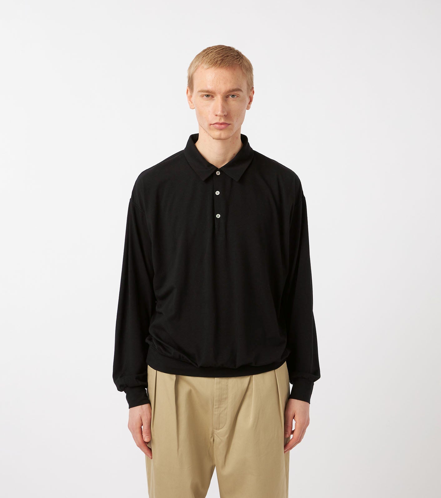nanamica Wool Jersey L/S Polo