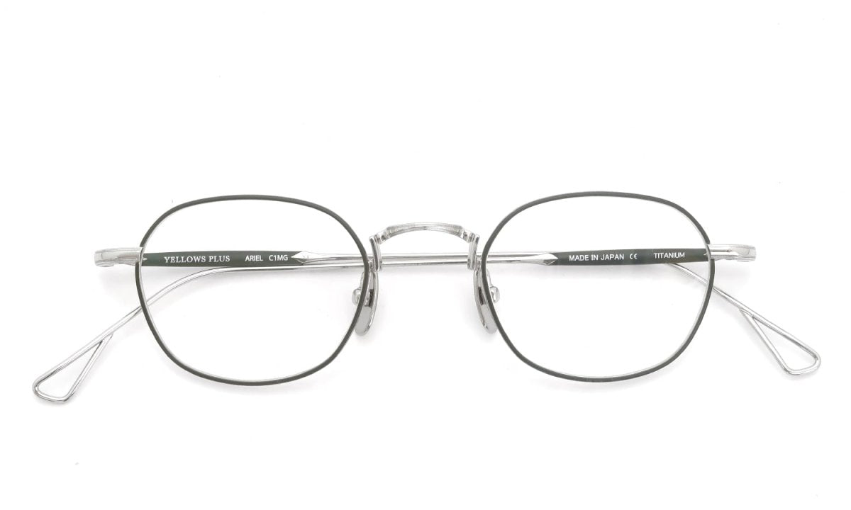 YELLOWS PLUS ARIEL EYEGLASS FRAME Silver/Moss Green