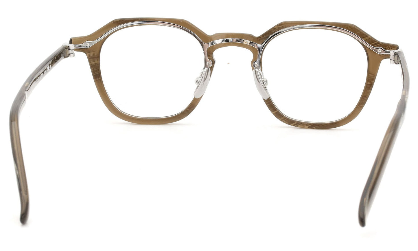YELLOWS PLUS DENNIS EYEGLASS FRAME Green Horn/Silver
