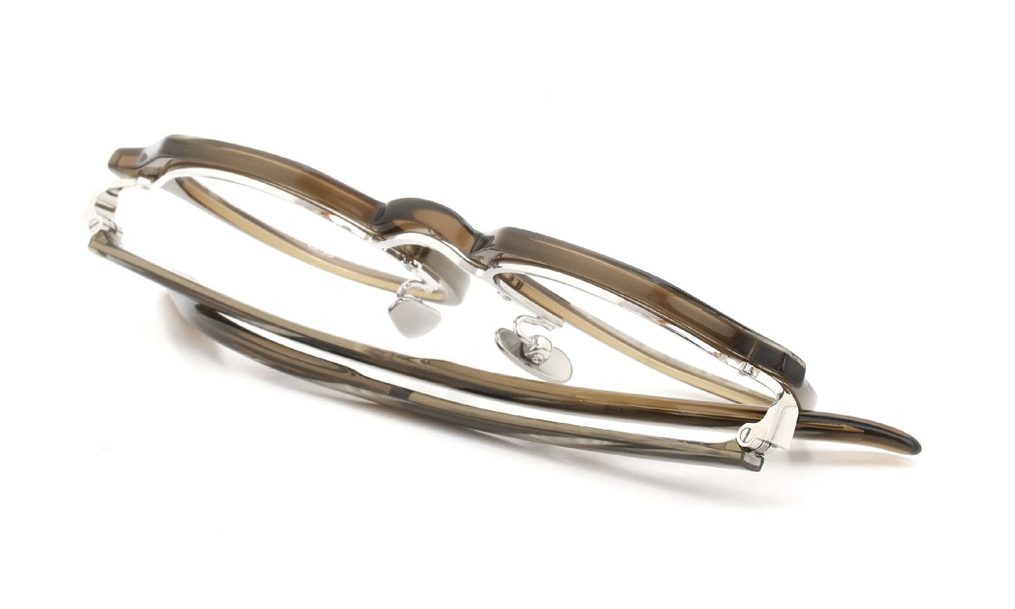 YELLOWS PLUS DENNIS EYEGLASS FRAME Green Horn/Silver