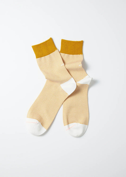 RoToTo FINE STRIPE MINI CREW SOCKS