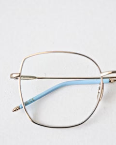 YELLOWS PLUS ZARA EYEGLASS FRAME Gold/Isle Tone Blue