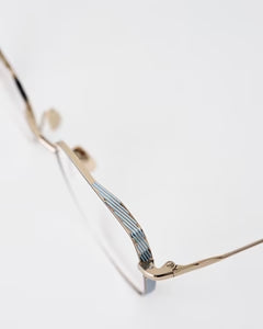 YELLOWS PLUS ZARA EYEGLASS FRAME Gold/Isle Tone Blue