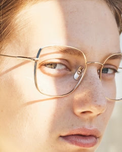 YELLOWS PLUS ZARA EYEGLASS FRAME Gold/Isle Tone Blue