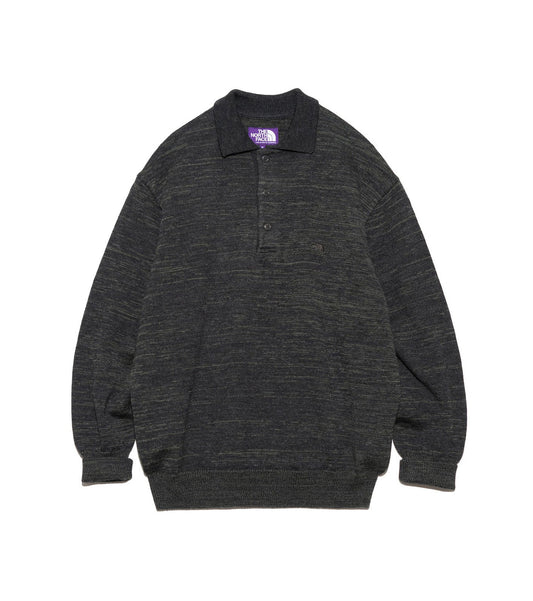 THE NORTH FACE PURPLE LABEL Merino Field Striped Polo Sweater