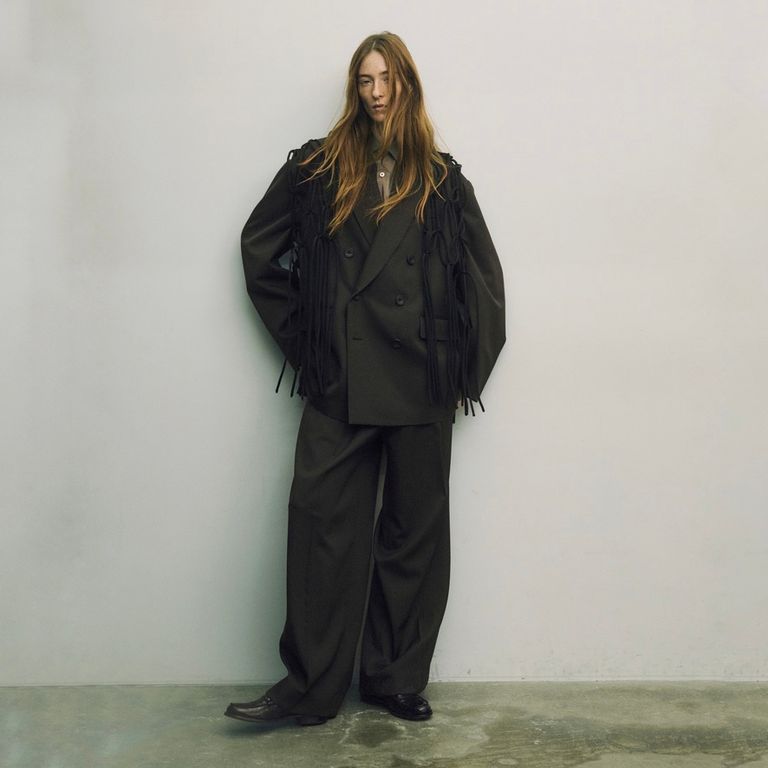 ssstein Silk/Nylon Oversized Down Pat Shirt