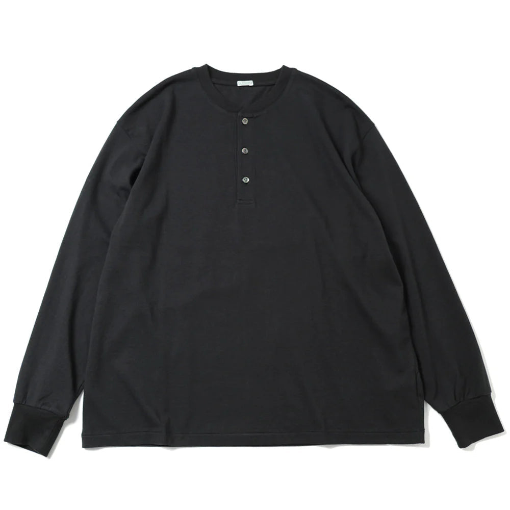 A.PRESSE Cashmere Blend L/S Henley Neck Shirt
