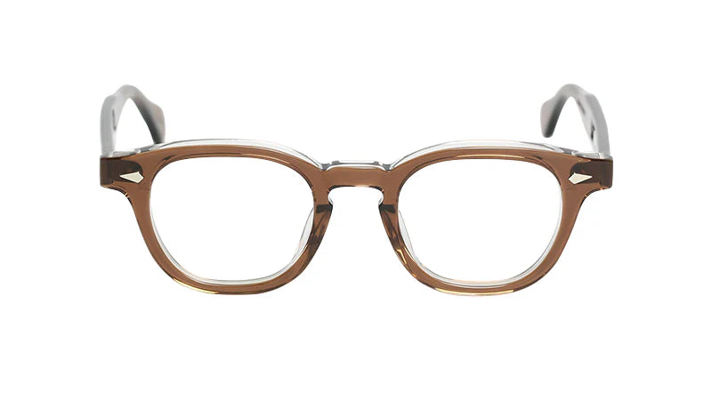 JULIUS TART OPTICAL AR Eyeglass Frame Brown Crystal II