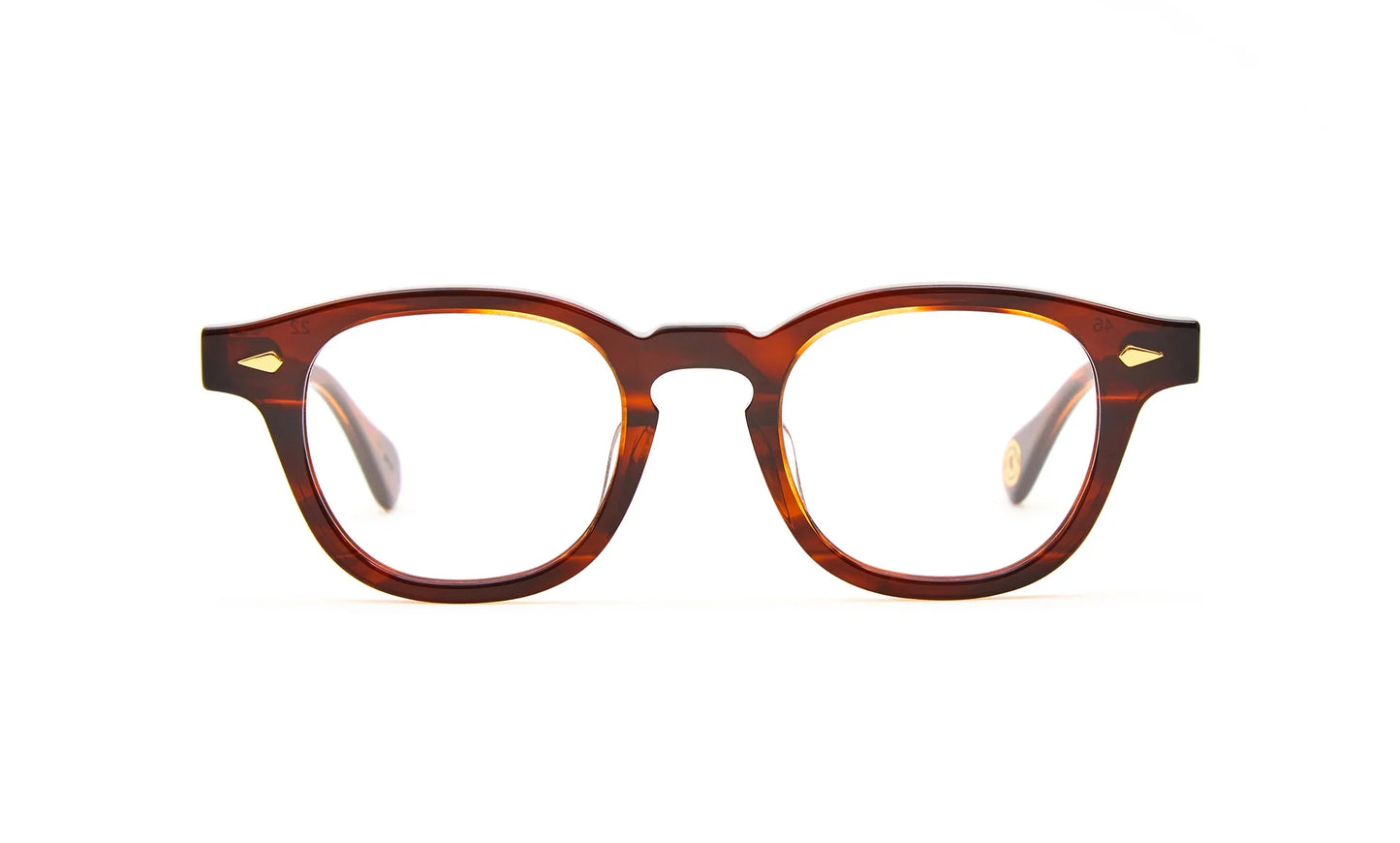 JULIUS TART OPTICAL AR Gold Edition Eyeglass Frame Demi Amber