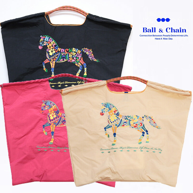 Ball & Chain Tote Bag FLOWER HORSE (L)