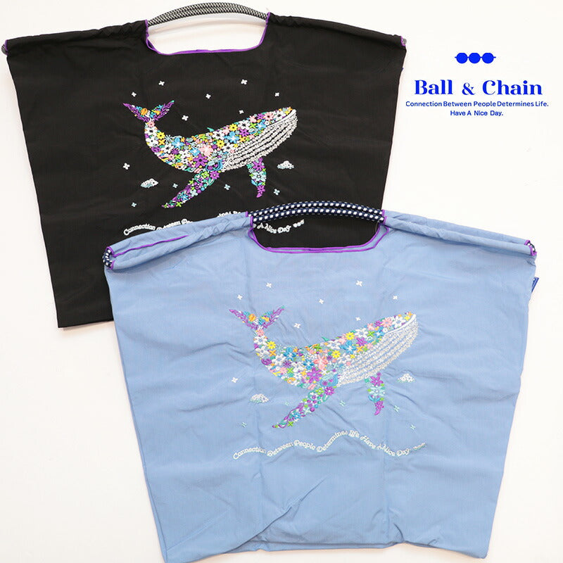 Ball & Chain Tote Bag FLOWER WHALE (L)