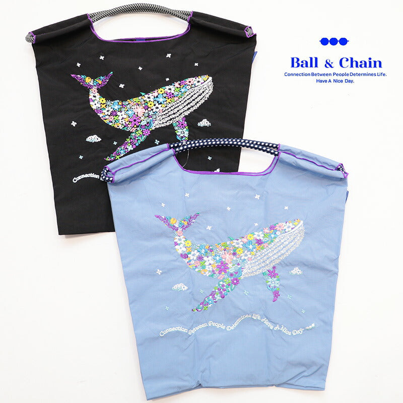 Ball & Chain Tote Bag FLOWER WHALE (M)
