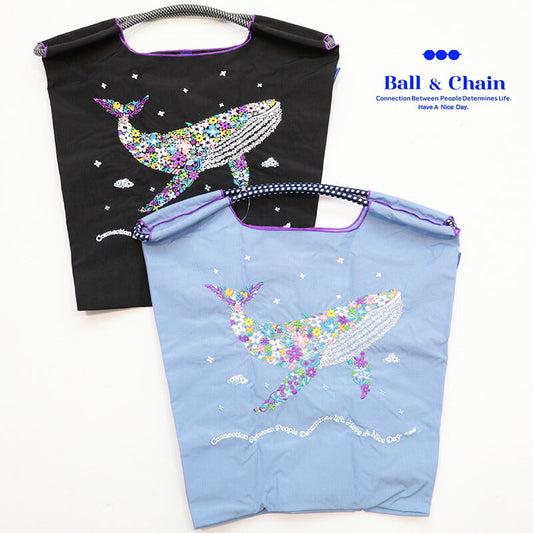 Ball & Chain Tote Bag FLOWER WHALE (M)