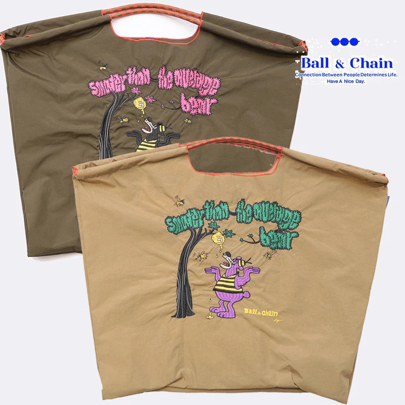 Ball & Chain Tote Bag A.HONEY BEAR (L)