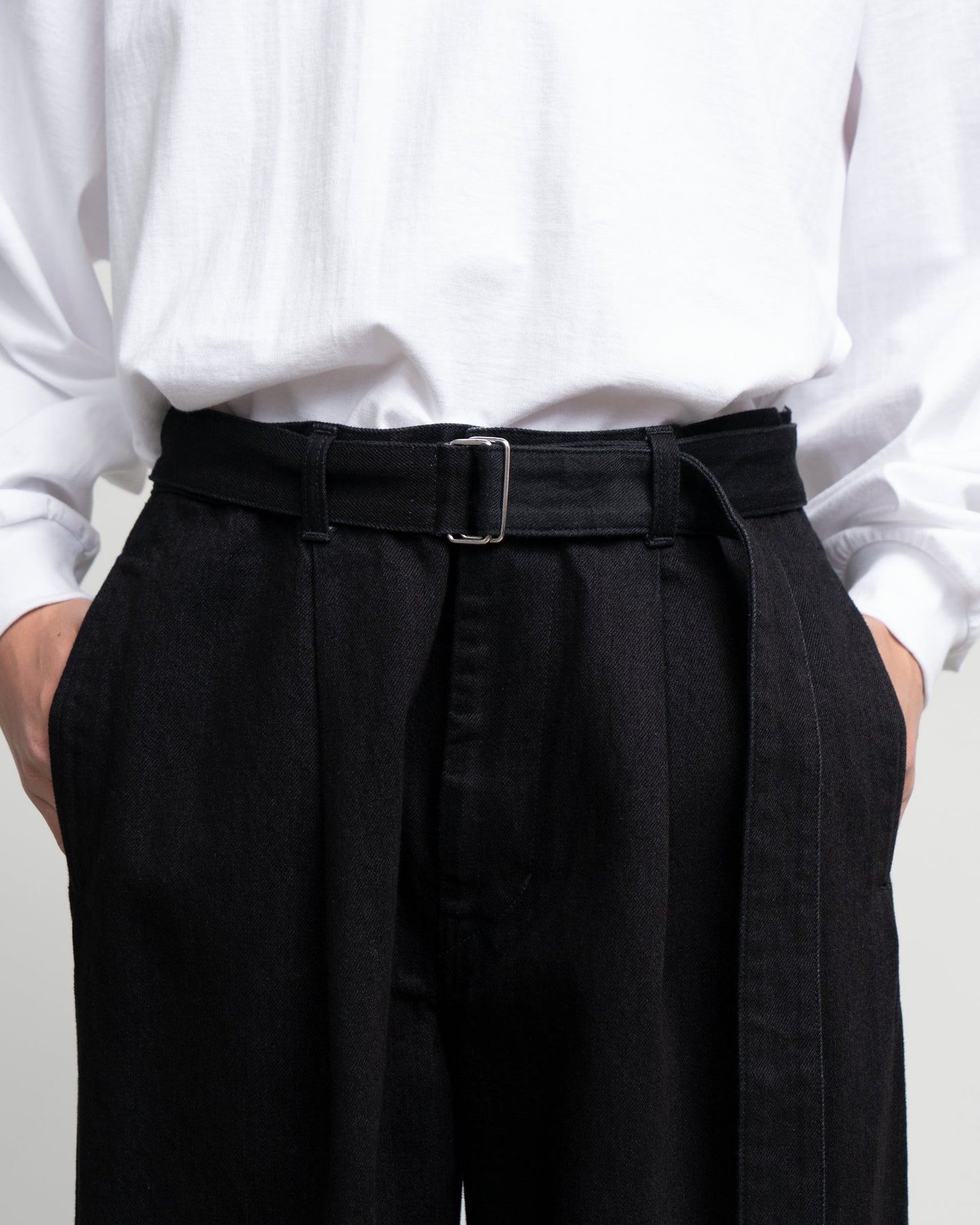 Graphpaper Selvage Denim Belted Pants - RIGID