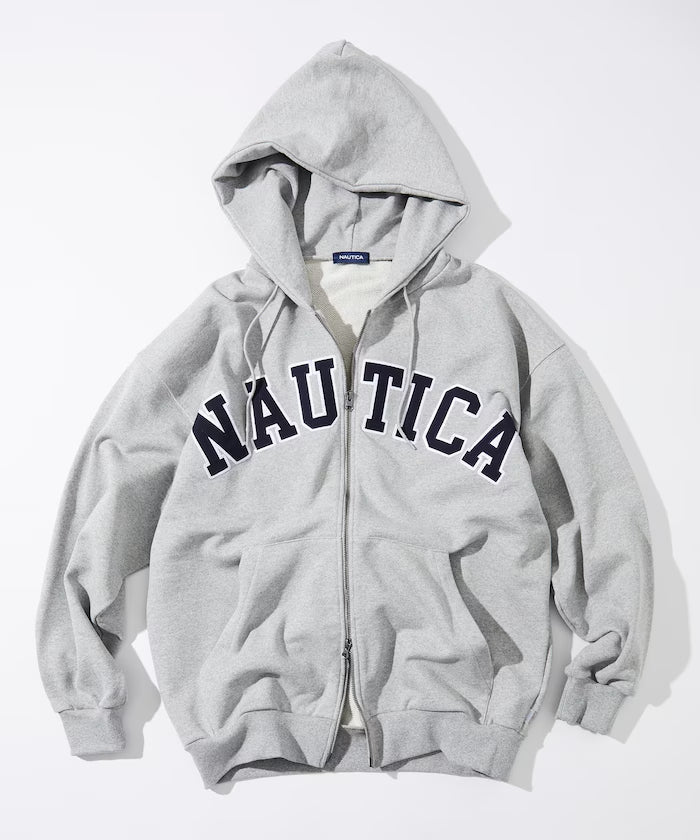 NAUTICA JAPAN Arch Logo Sweat Zip Hoodie