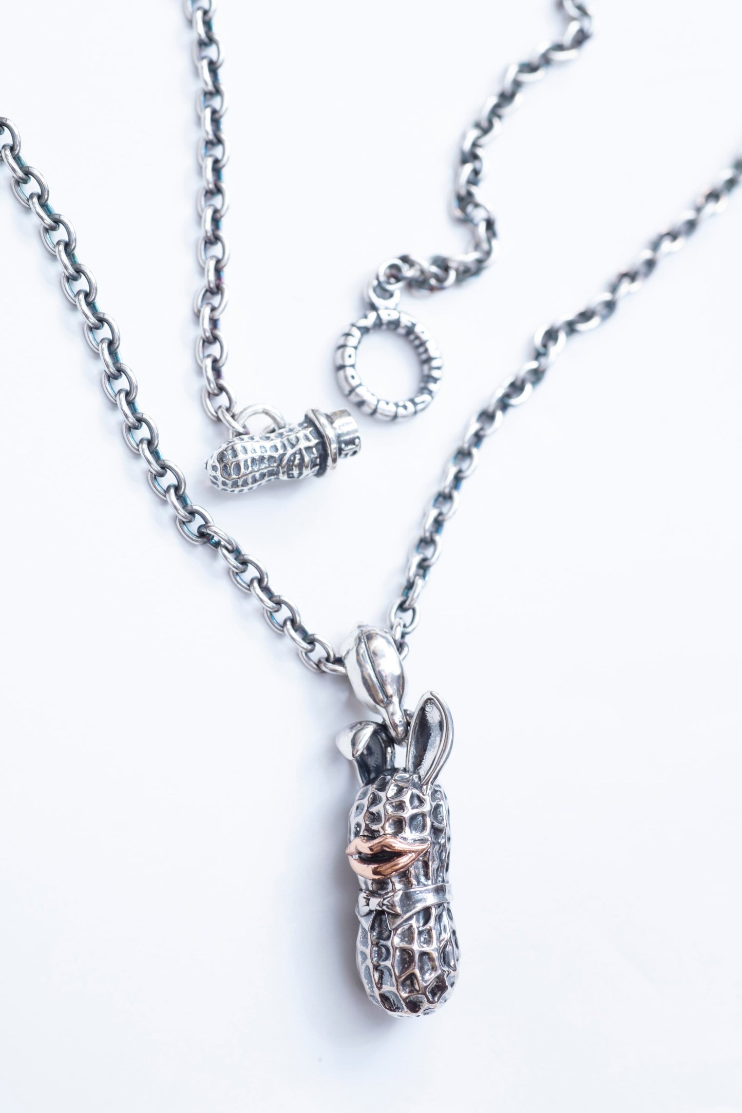 Peanuts&Co PEANUTS LARGE BUNNY PEANUTS silver x pinkgold + chain